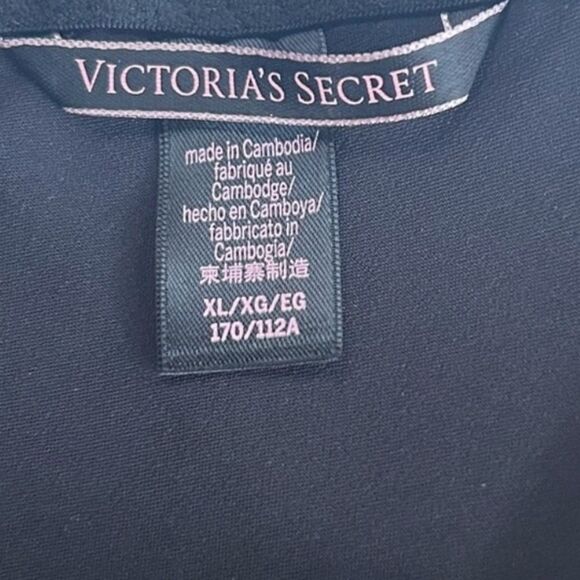 Victoria’s Secret Black Lace-Up Satin Cami with Floral Lace Embroidery Size XL - Picture 7 of 7